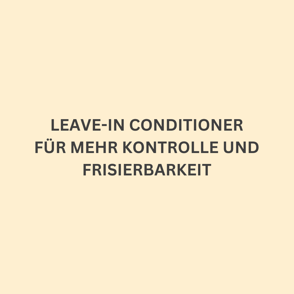 Leave-In Conditioner