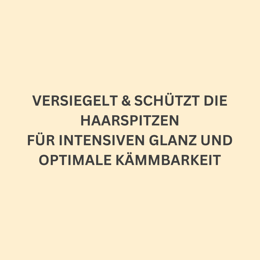 Versiegelt und schützt die. Haarspitzen für intesiven Glanz und optimale Kämmbarkeit