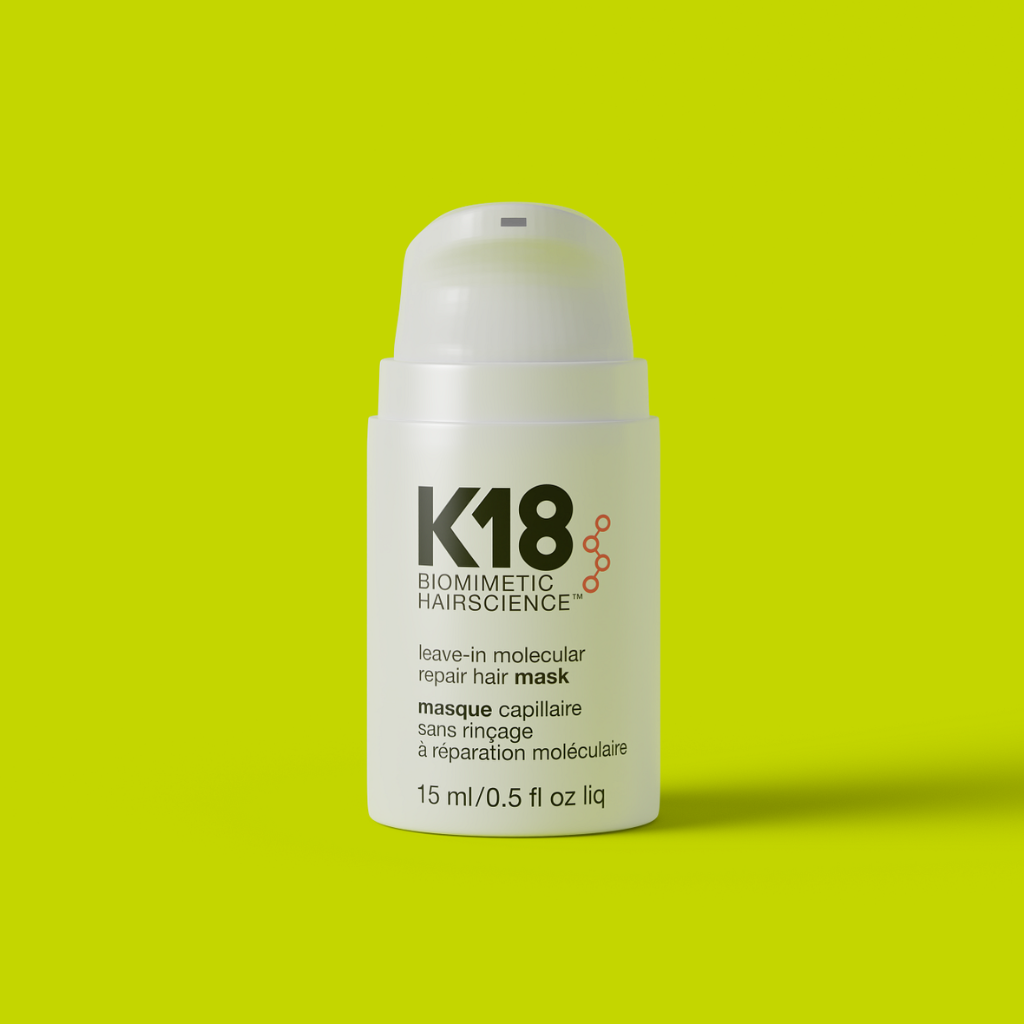 K18 Leave-In Hair Mask repariert Haarschäden, stärkt Elastizität und verbessert die Haarstruktur nachhaltig.