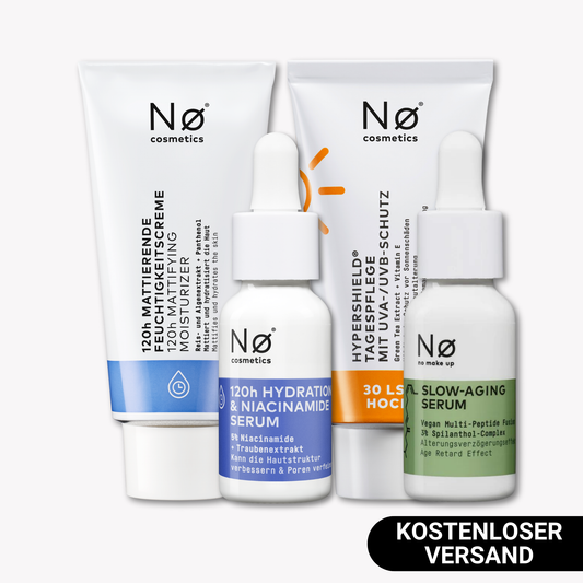 Bundle: 120h Hydration & Niacinamide Serum & Hypershield Tagespflege & 120h mattierende Feuchtigkeitscreme & Slow Aging Serum