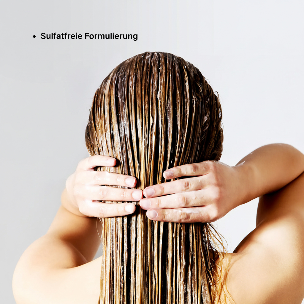 Anwendung des Color Wow Conditioners in nassem, coloriertem Haar