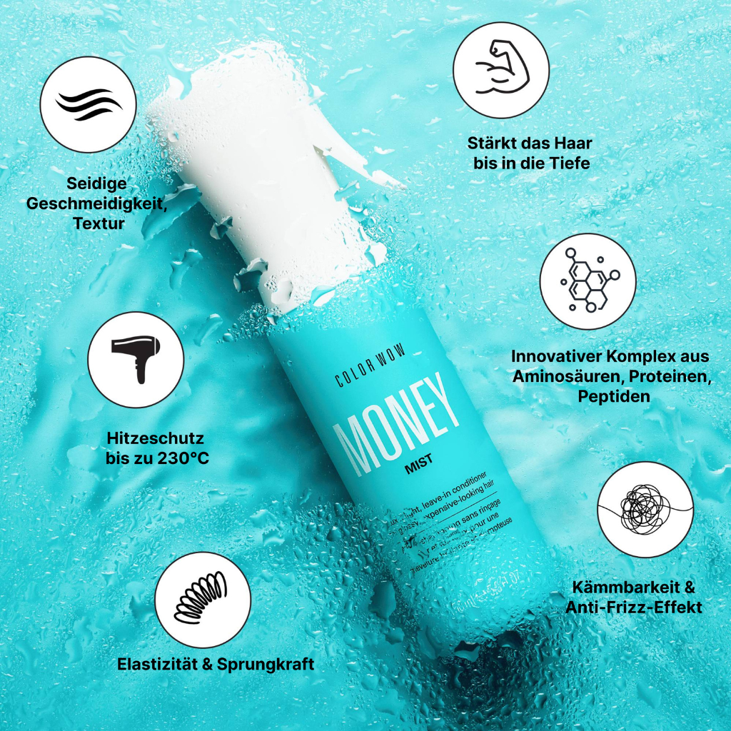 Pflegevorteile des Color Wow Money Mist für trockenes und frizziges Haar