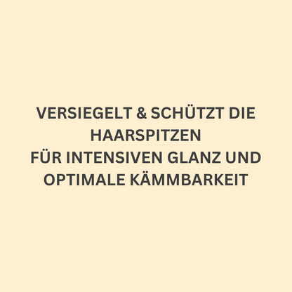 Versiegelt und schützt die. Haarspitzen für intesiven Glanz und optimale Kämmbarkeit