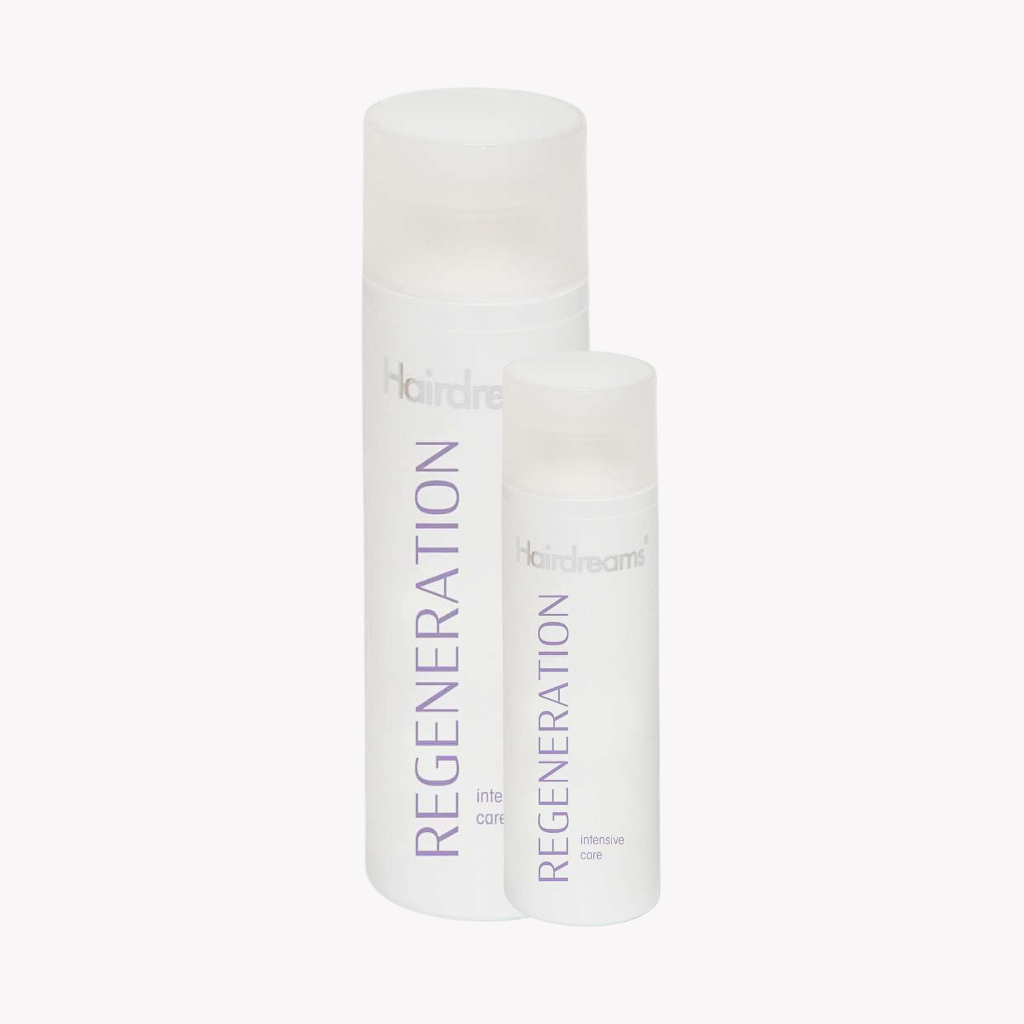 Der Hairdreams Regeneration Care in 200ml und in 150ml. Es ist ein abgestimmter Conditioner für eine Echthaarverlängerung, Echthaarverdichtung sowie Naturhaar.