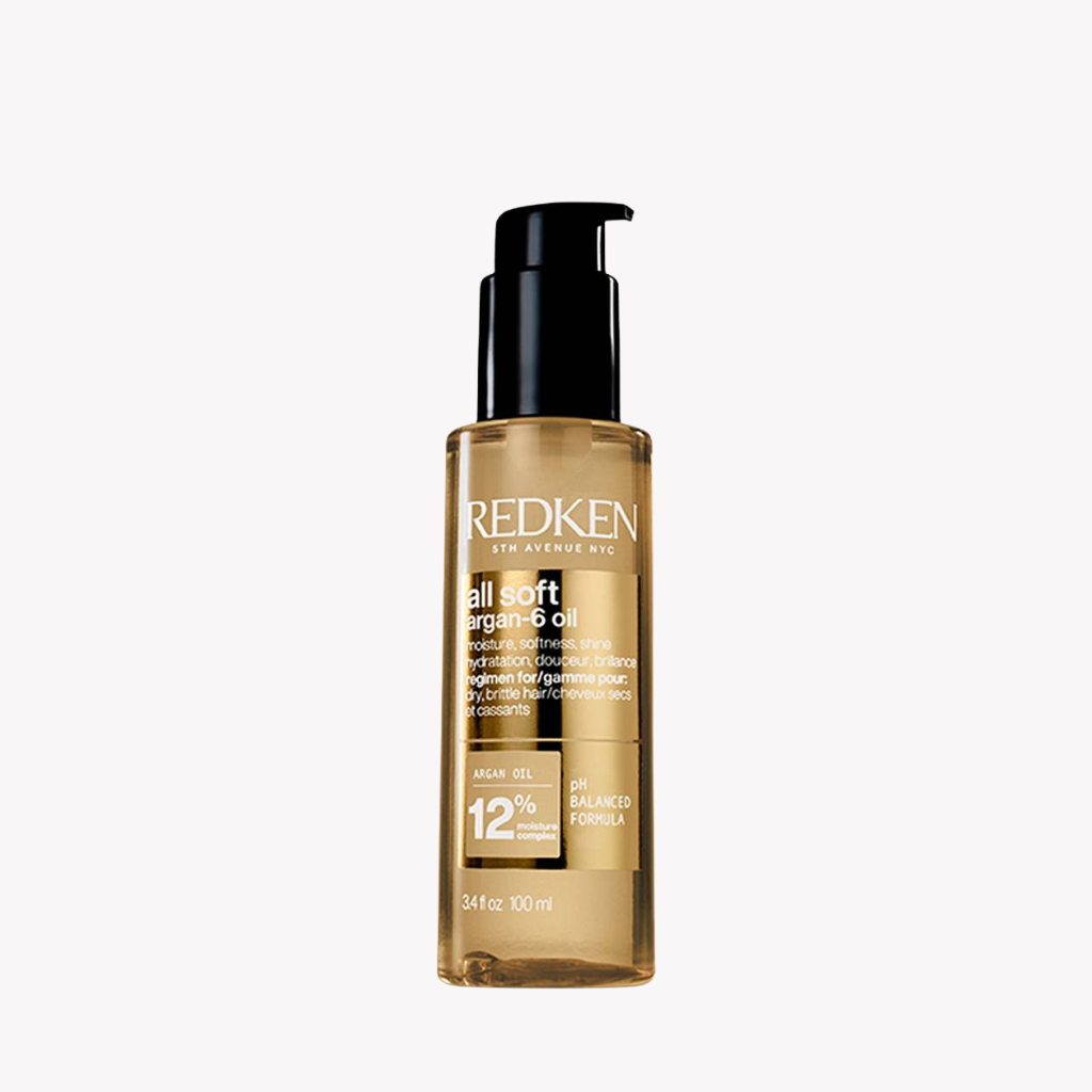 Redken All Soft Argan-6 Oil Haaröl in goldfarbener Pumpflasche