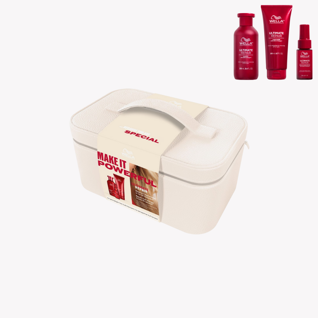 Wella Ultimate Repair Geschenkset Tasche inkl. Shampoo, Conditioner, Treatment  – Rundum Haarflege Set