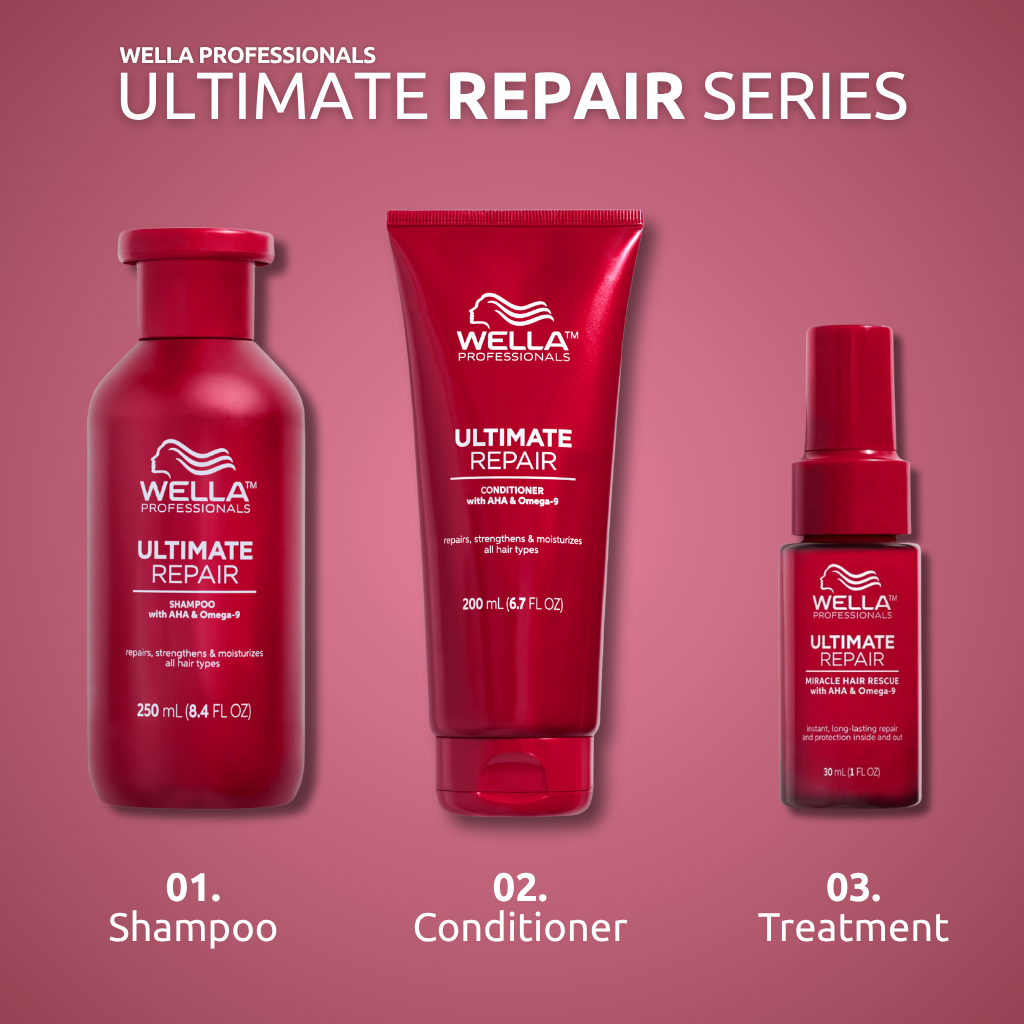 Wella Professionals Ultimate Repair Serie – Shampoo, Conditioner und Treatment für geschädigtes Haar, Repair & Glanz